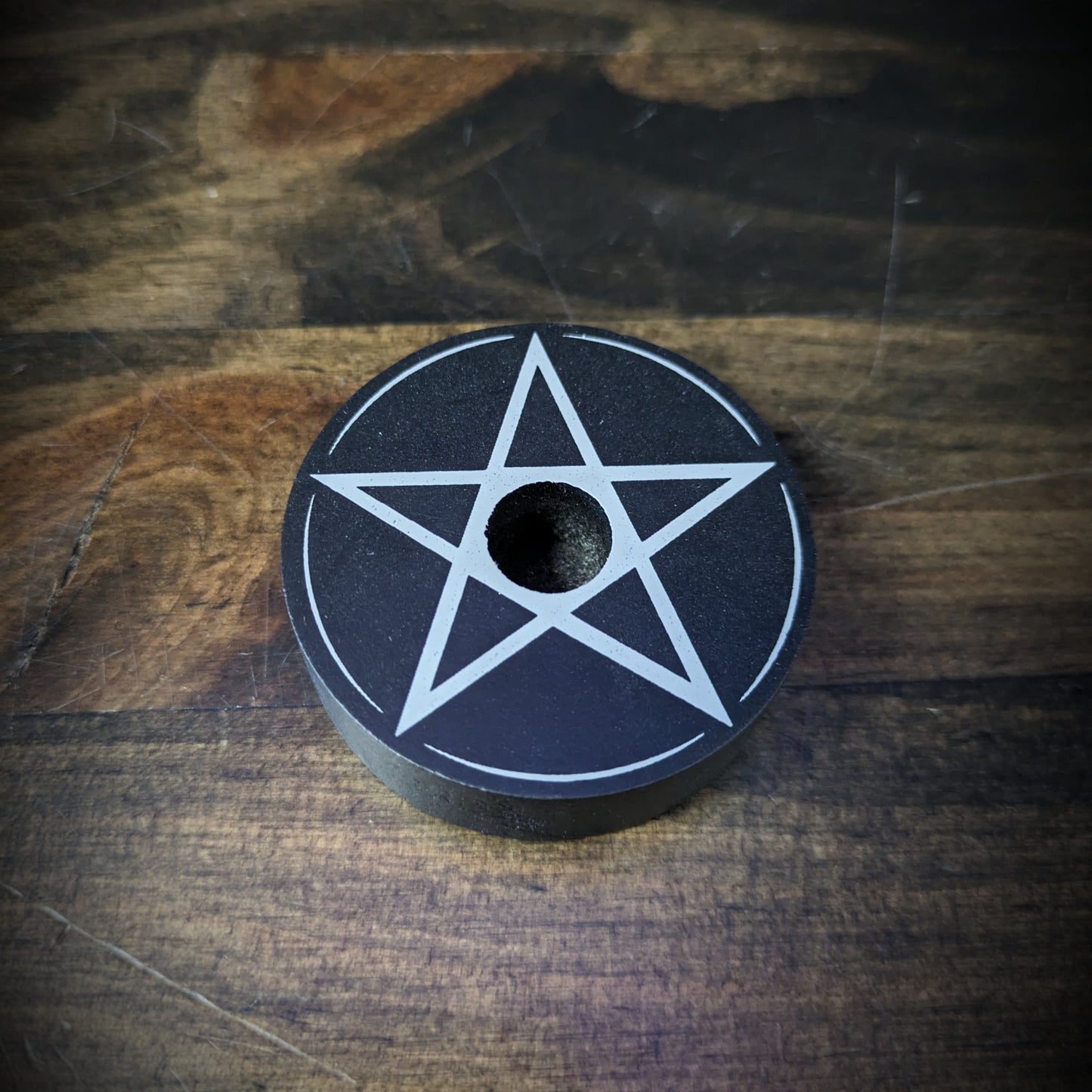 Spell Candle Holder - Pentagram image 0