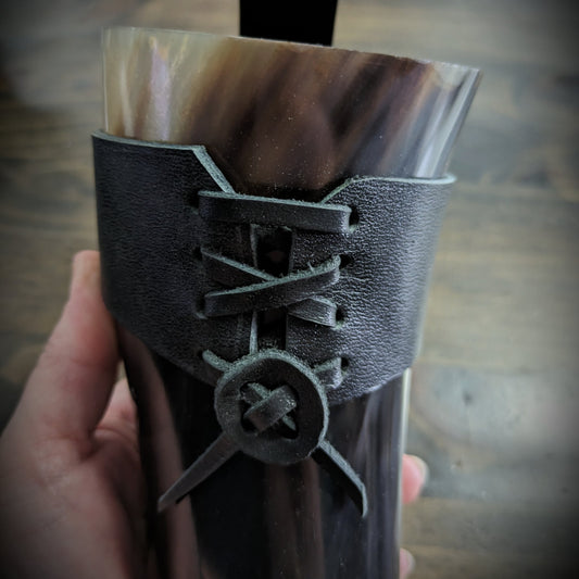 Horn with leather strap image 0