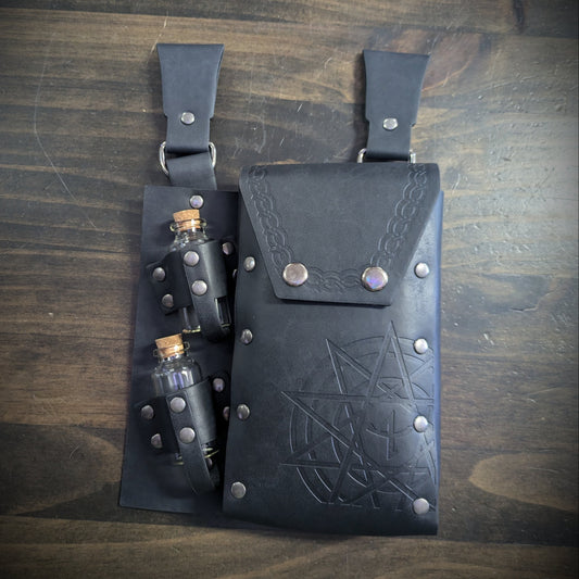 Medieval Potion Holder & Bag - Black image 0
