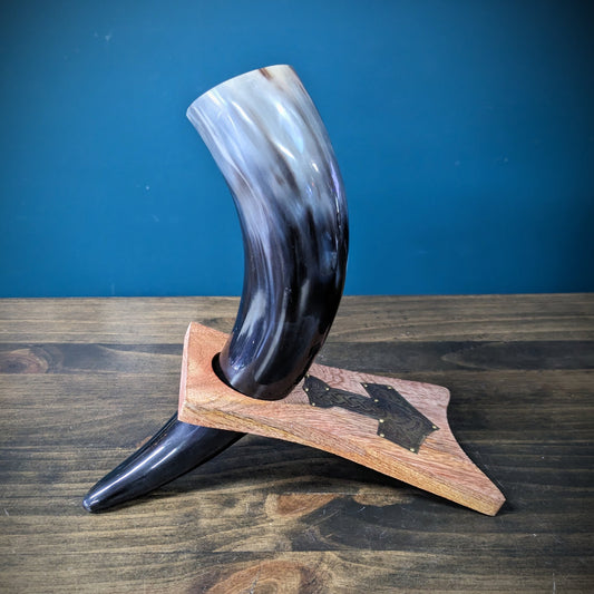 Horn with Wooden Stand image 1