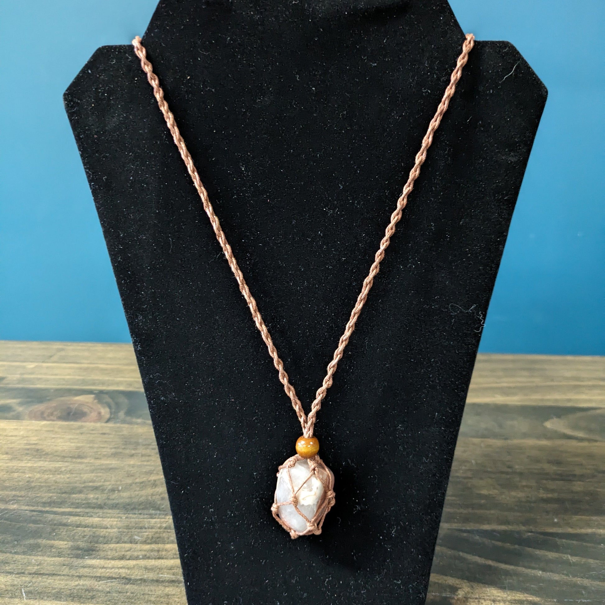 Macrame Necklace - Brown image 0