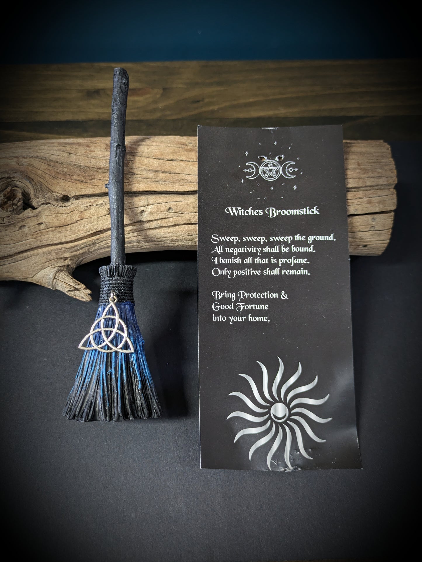 Witch Broomstick with Charm - Celtic image 0
