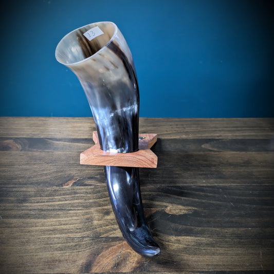Horn with Wooden Stand image 0