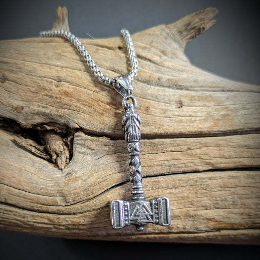 Norse Inspired Hammer Necklace image 0