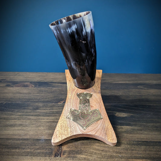 Horn with Wooden stand image 1