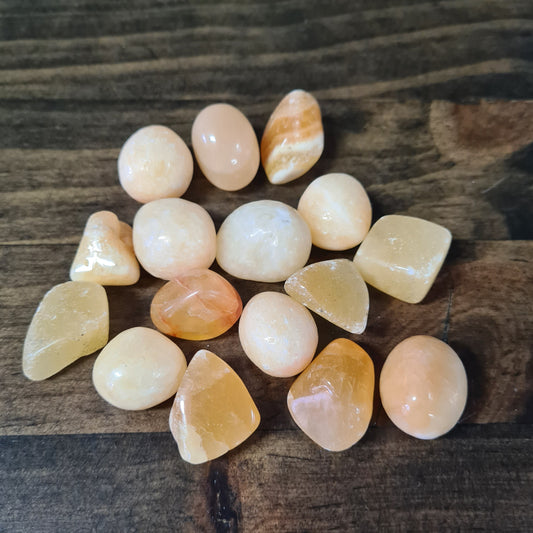 Orange Calcite - Tumbled image 0