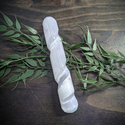 Selenite Spiral Wand image 0