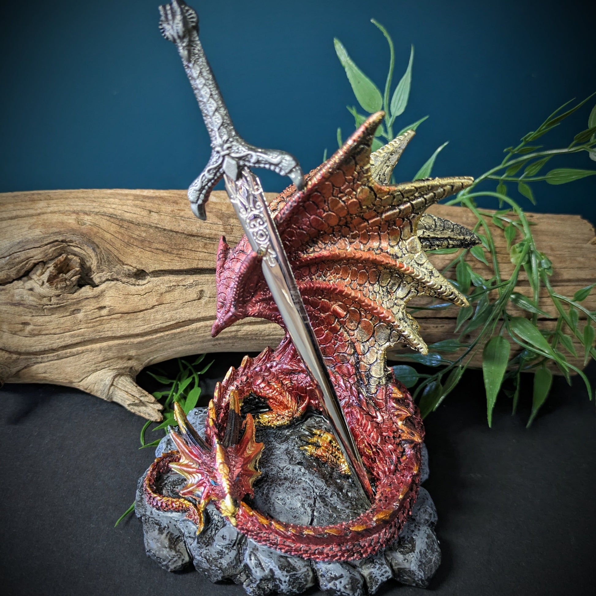 Red Dragon with detachable Sword image 0