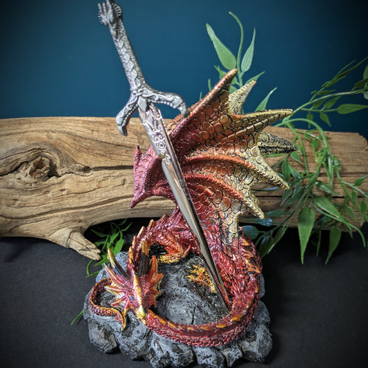 Red Dragon with detachable Sword image 0