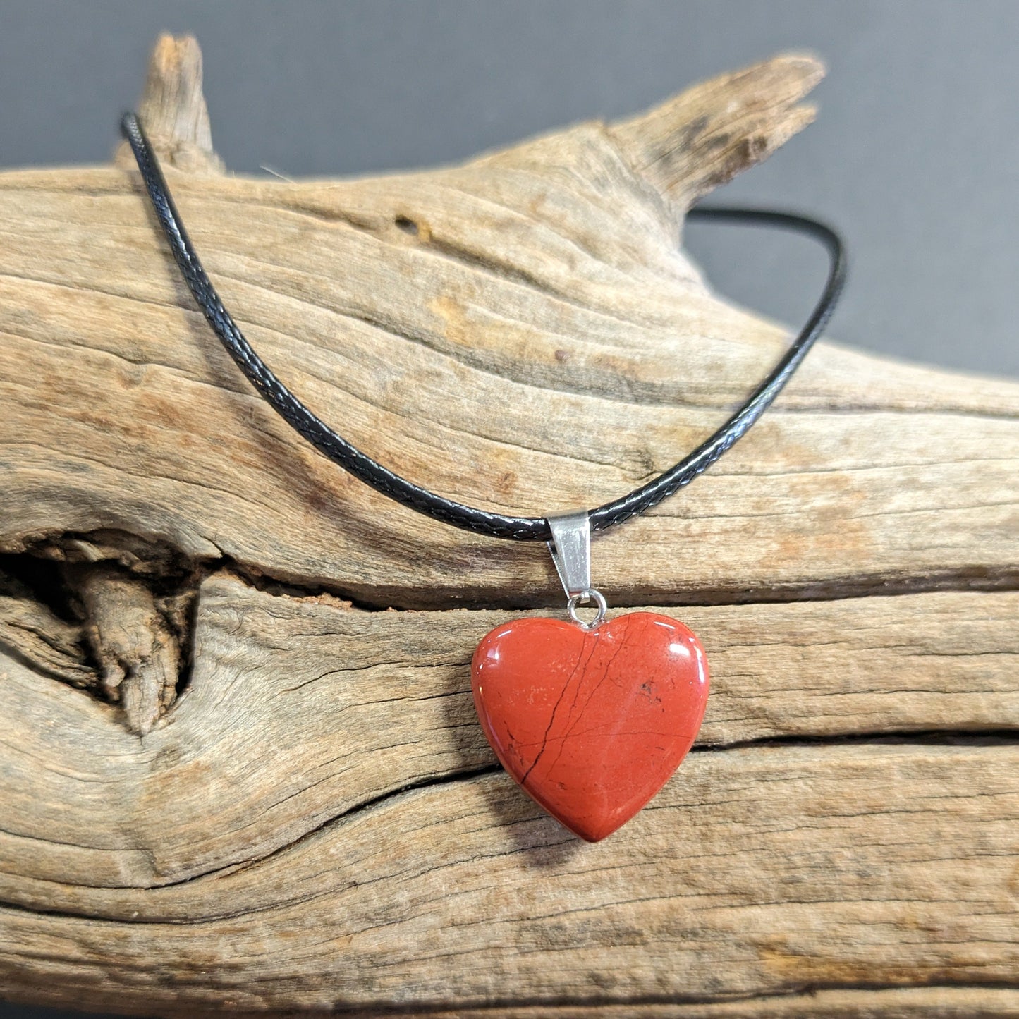 Red Jasper Crystal Heart Necklace image 0