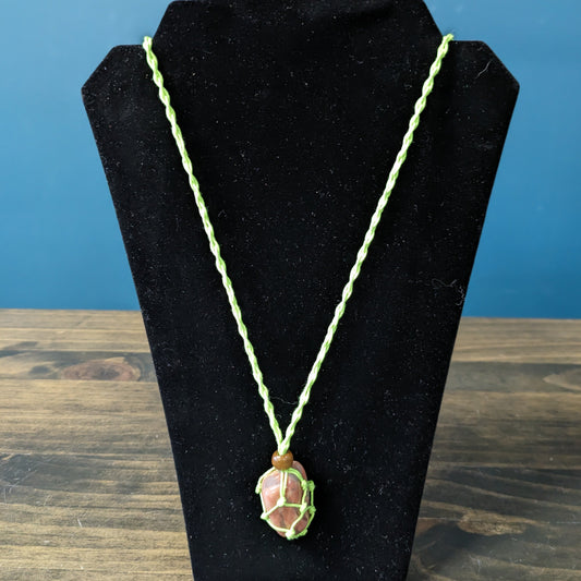 Macrame Necklace - Green image 0