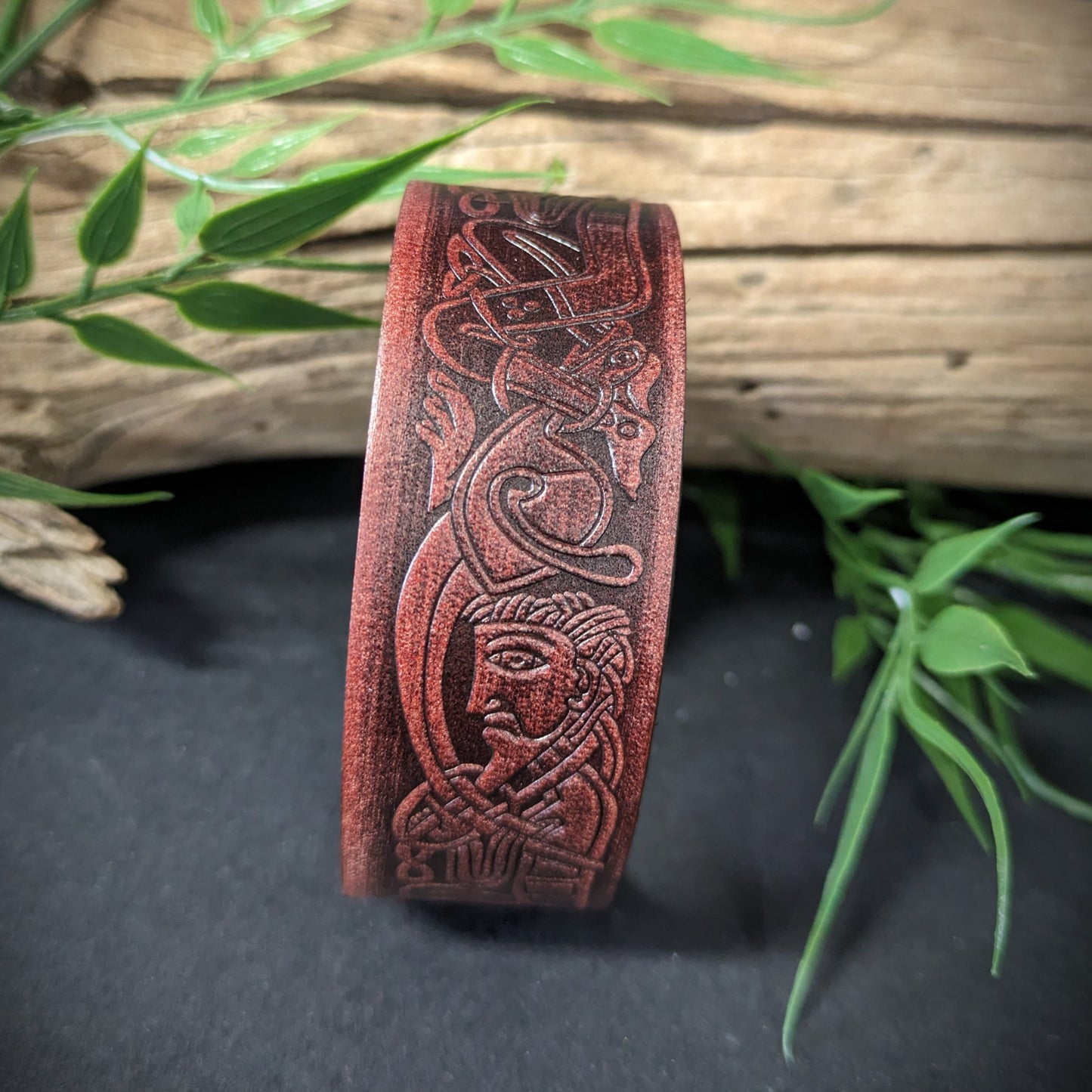 Leather Wrist Band - Brown image 0