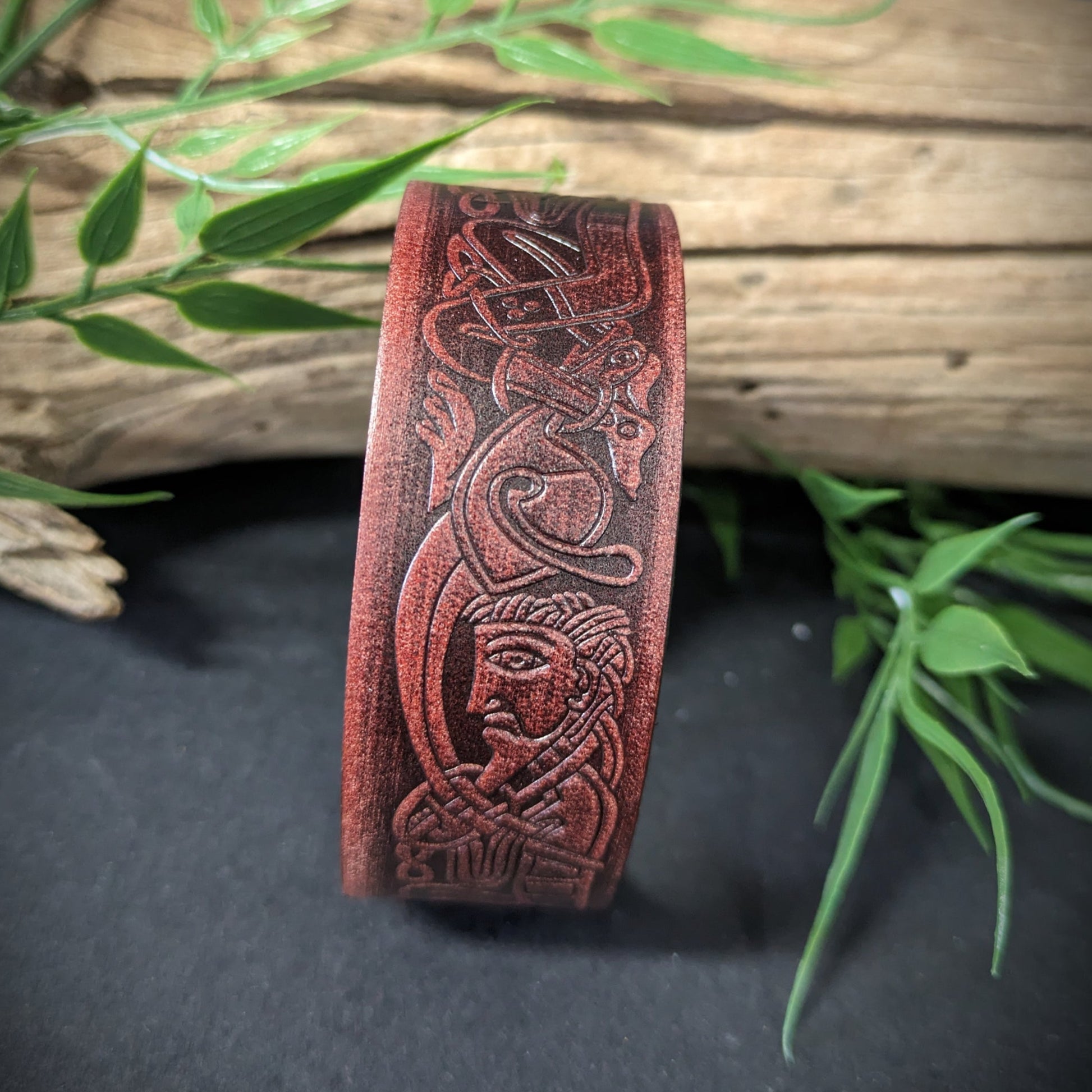 Leather Wrist Band - Brown image 0