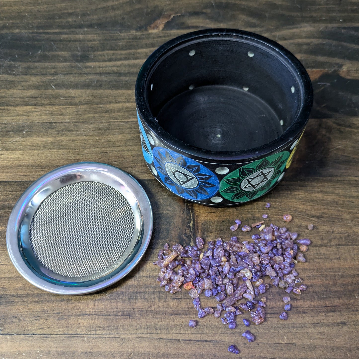 Soapstone 7 Chakra Resin Burner image 1