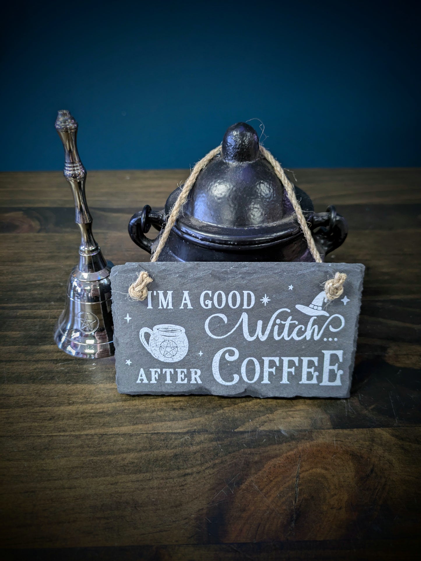 I'm a Good Witch After Coffee - slate sign image 0