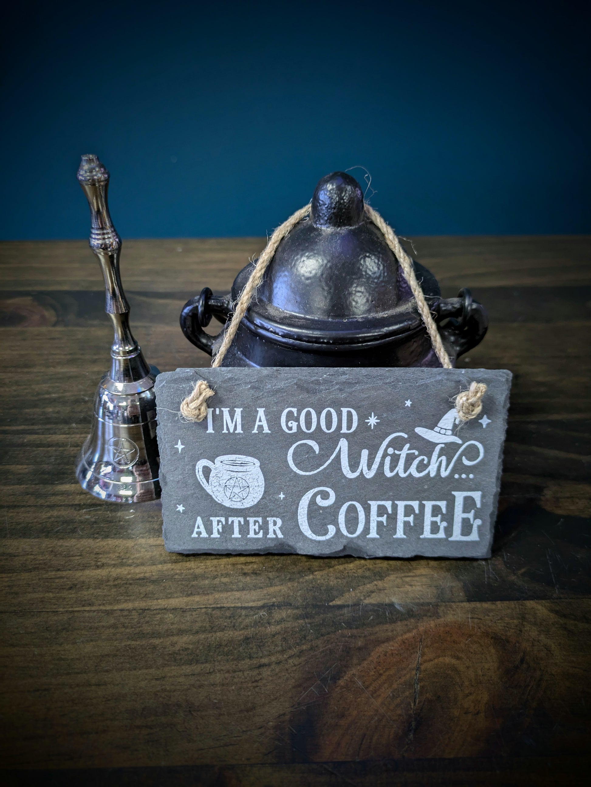 I'm a Good Witch After Coffee - slate sign image 0