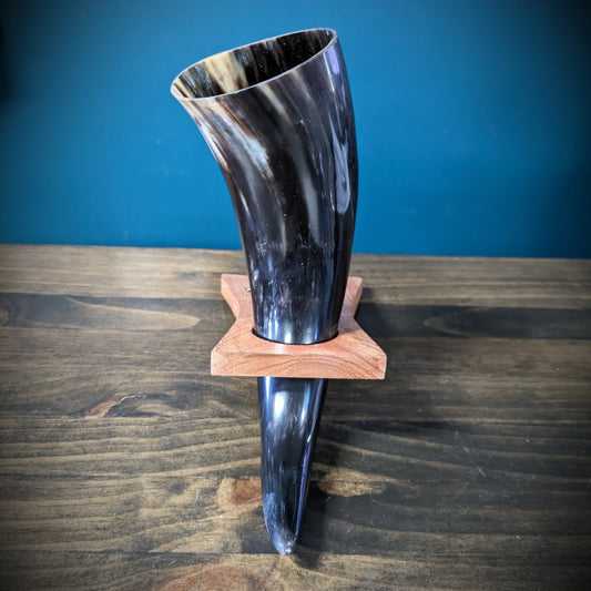 Horn with Wooden Stand image 0