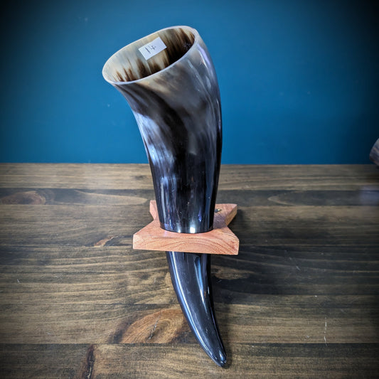 Horn with Wooden Stand image 0