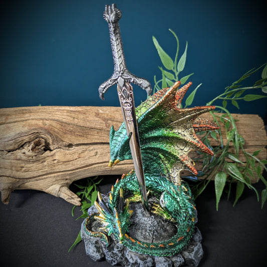 Green Dragon with detachable Sword image 0