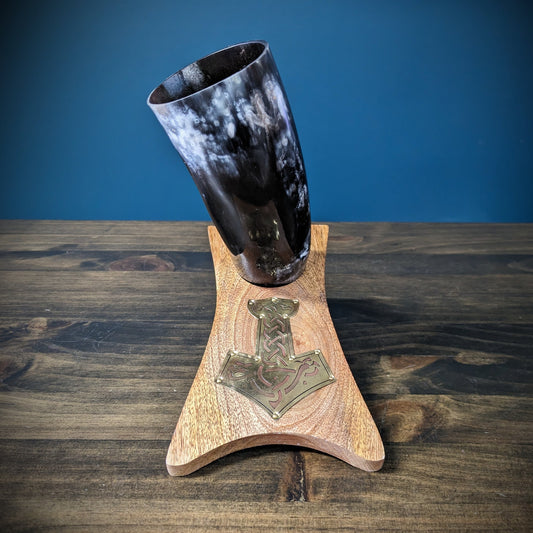 Horn with Wooden stand image 1