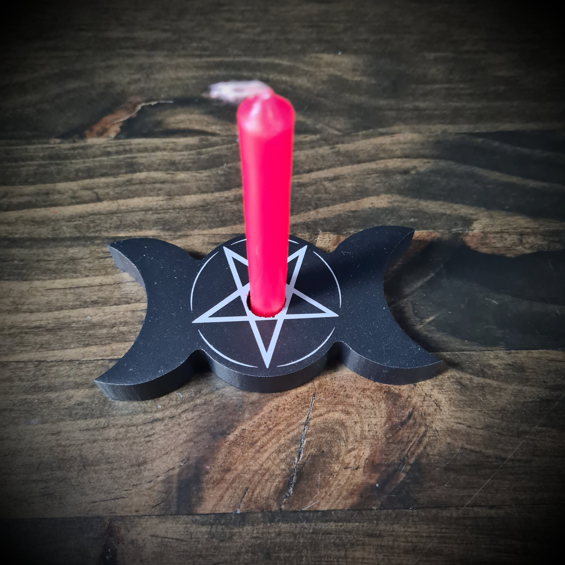 Spell Candle Holder - Triple Moon image 1
