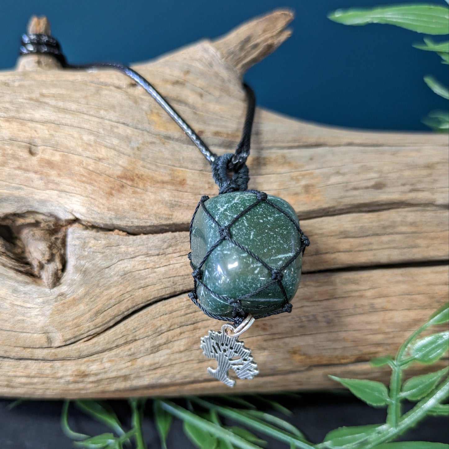 Jade Crystal with Tree of Life Pendant Necklace image 0