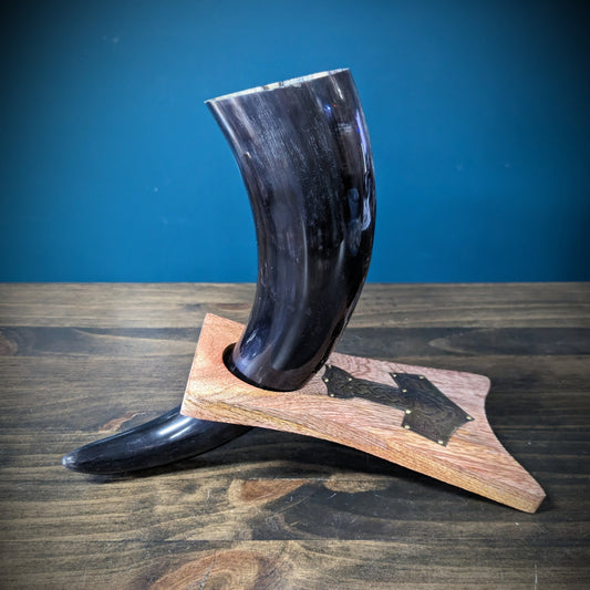 Horn with Wooden Stand image 1