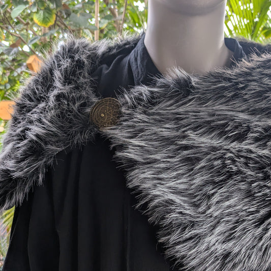 Medieval Fur Wrap/Shawl - Grey