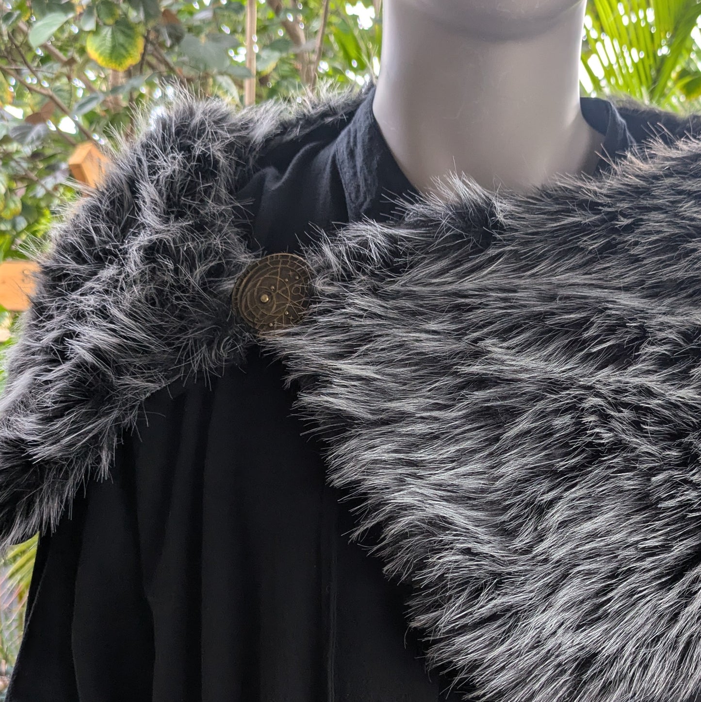 Medieval Fur Wrap/Shawl - Grey