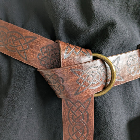 Belt and Money Pouch - Brown