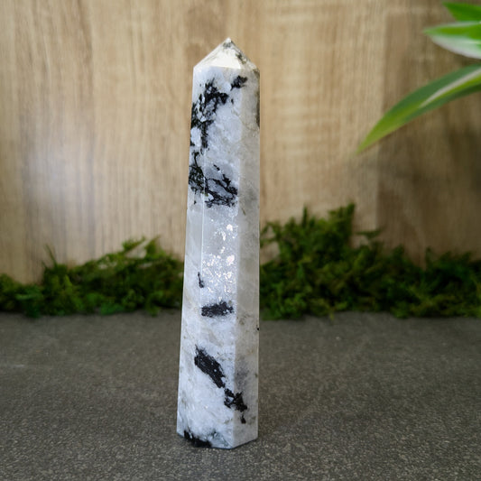 Rainbow Moonstone Crystal Tower