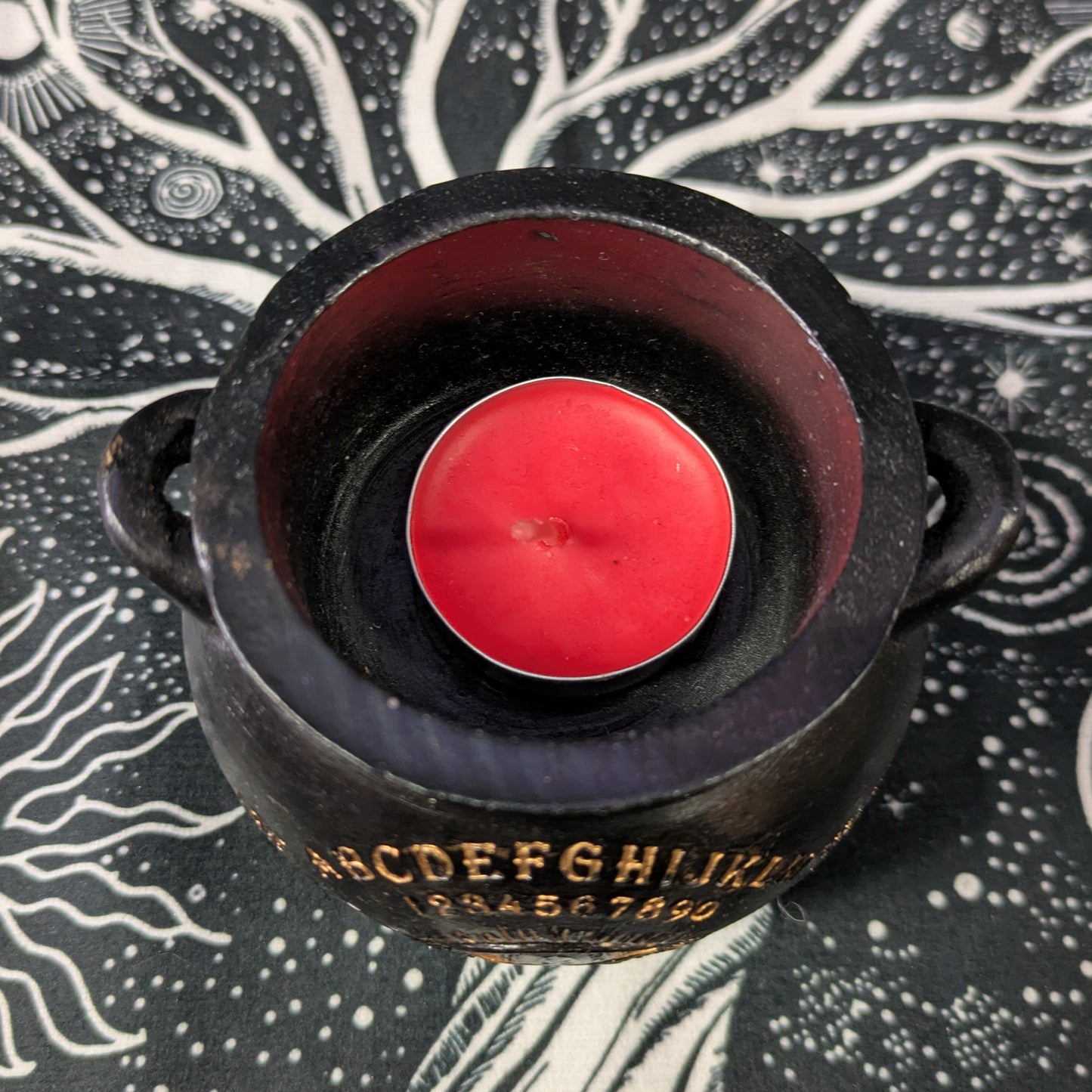 Cauldron with Evil Eye Tealight Holder